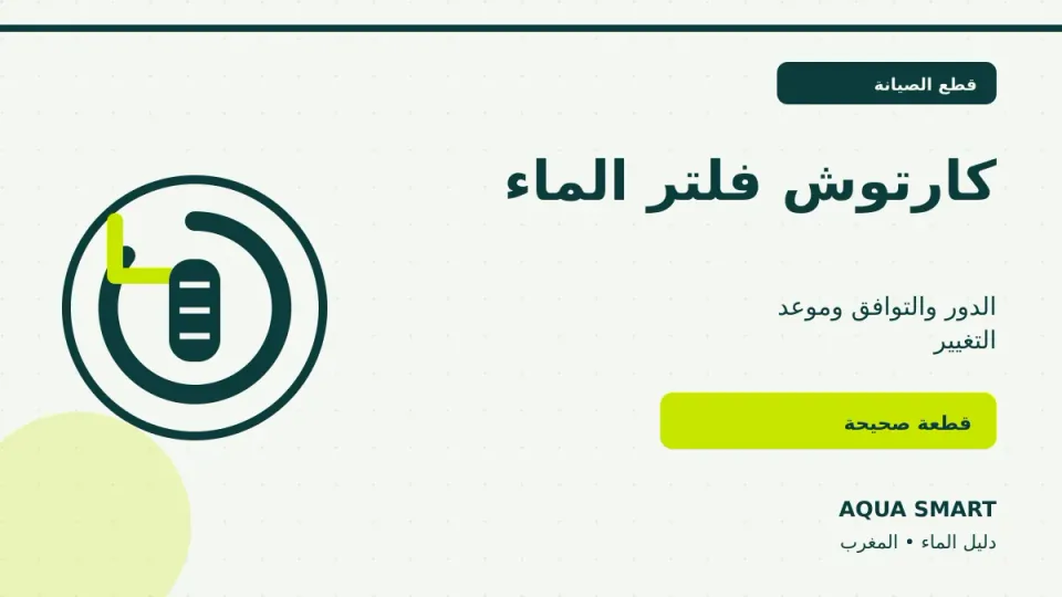 صيانة فلتر الماء واختيار الكارتوش المناسب