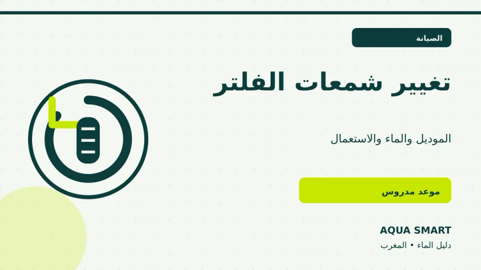 صيانة فلتر الماء وتغيير الشمعات في الوقت المناسب